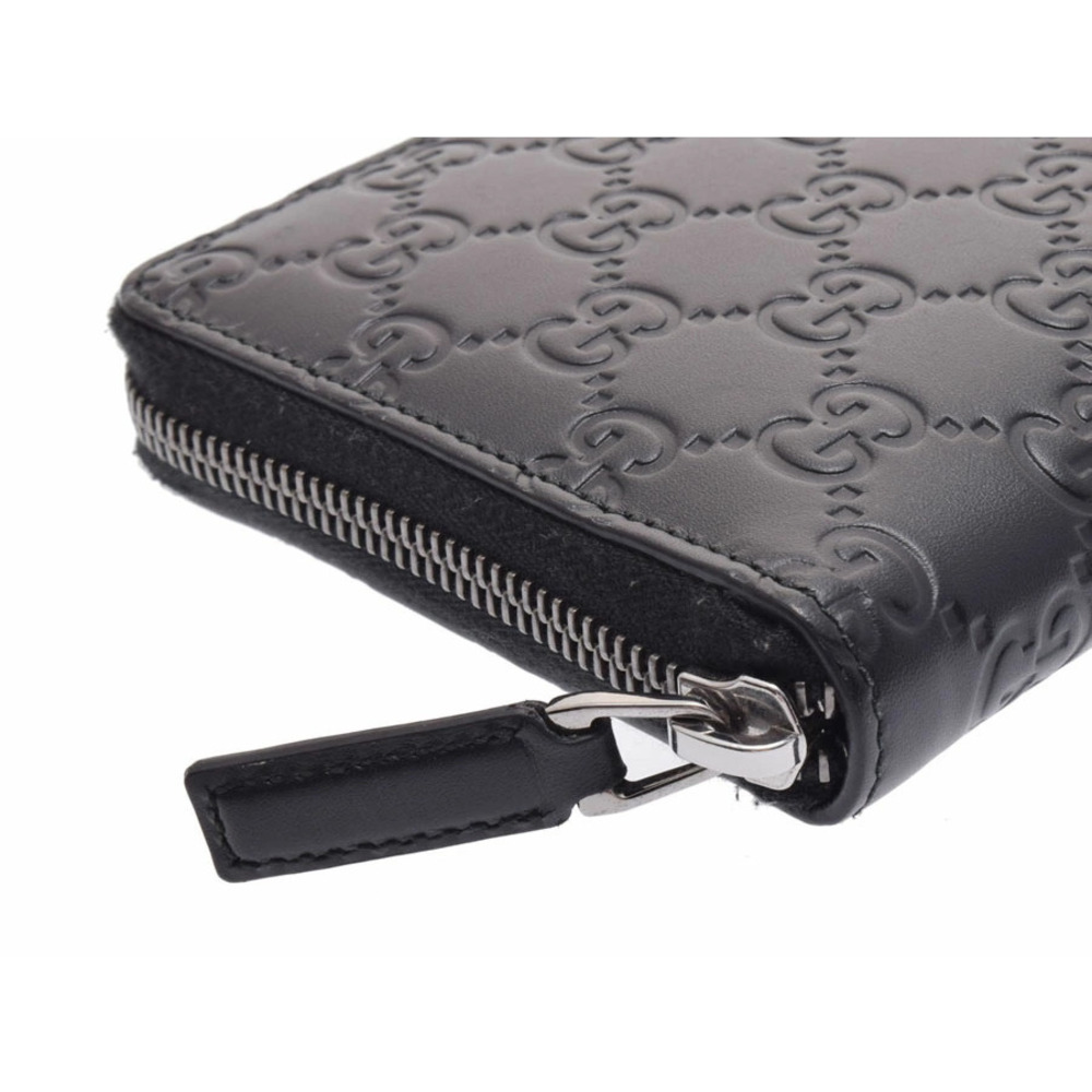Gucci Guccissima Round Organizer Calfskin Black Long Wallet - Picture 3 of 8